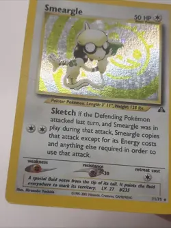 Pokemon TCG Smeargle Neo Discovery Unlimited Holo Card 11/75 HP - Image 2
