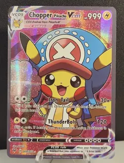 Pikachu One Piece Chopper Cosplay Cute Doujin ACG HOLO Card - Near Mint C. - Image 1