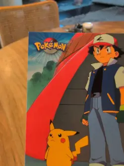 Topps Series 1 1999 TV Animation Ed ASH KETCHUM TV1 Pokemon Character Card - Image 2