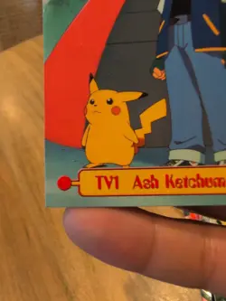 Topps Series 1 1999 TV Animation Ed ASH KETCHUM TV1 Pokemon Character Card - Image 3