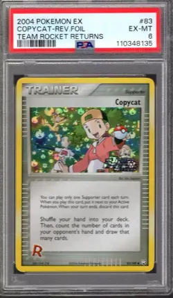 COPYCAT REVERSE HOLO PSA 6 83/109 TEAM ROCKET RETURNS 2004 POKEMON CARD - Image 1