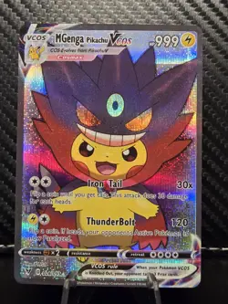 Pikachu Mega Gengar Cosplay Pokemon Cute Doujin ACG HOLO Card - Near Mint C. - Image 1
