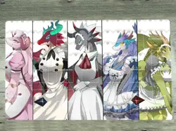 WVICM OCG Playmat Dragonmaid TCG CCG Pad Rubber Trading Card Game Mat Free Bag - Image 1