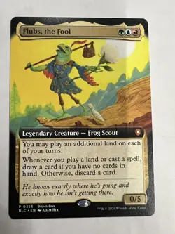 MTG Flubs, the Fool - 0356 - EXTENDED ART PROMO - Non BAB Buy a box BLB NM, BLC - Image 1