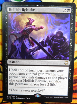 Hellish Rebuke - Regular - NM (unplayed) - AFC Series - Image 1