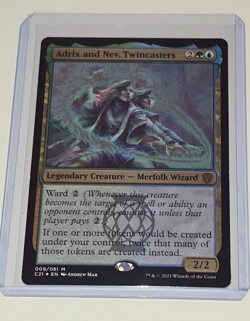 Adrix and Nev, Twincasters (Display Commander) - Thick Stock Commander 2021 Foil - Image 1