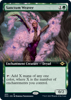 Near Mint, English - 1 x MTG Sanctum Weaver - Extended Art Modern Horizons 2 - Image 1