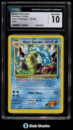 2000 POKEMON GYM CHALLENGE #13/132 MISTY'S GYARADOS HOLO CGC 10 - Image 1