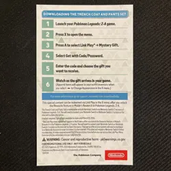 Pokemon Legends ZA trench coat and pants set code - IN HAND! - Image 2