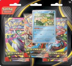 Pokemon TCG: Set of 2 Mega Evolution 3 Pack Blister Golduck & Psyduck SEALED - Image 3