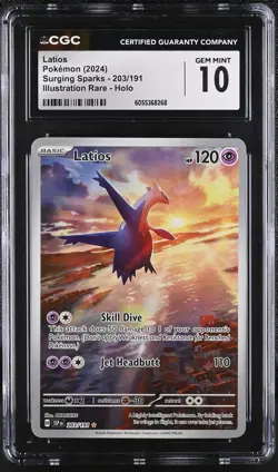LATIOS Surging Sparks Illustration Rare #203 CGC 10 Pokemon [Nostalgium] - Image 1
