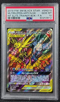 ✨ PSA 10 GEM MINT 2019 Pokemon SM210 Moltres & Zapdos & Articuno GX - Image 1