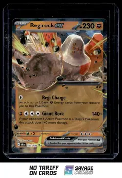 2025 Pokemon Scarlet & Violet Series - Destined Rivals Regirock ex #101/182 - Image 1