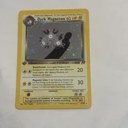 1st Edition Dark Magneton Holo Rare Pokemon Team Rocket 11/82 WotC Vintage Swirl - Image 2