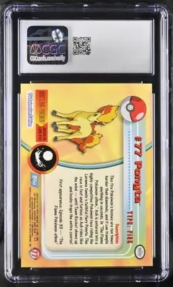 2000 Pokemon Topps Series 2 - #77 Ponyta CGC 8.0 - Image 2