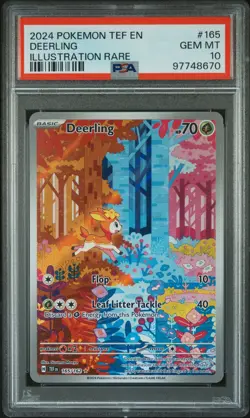 2024 POKEMON TEF EN-TEMPORAL FORCES ILLUSTRATION RARE #165 DEERLING PSA 10 - Image 1