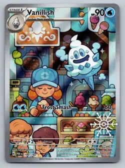 Vanillish 2023 Pokemon TCG #190/182 Paradox Rift Illust Rare STAMPED SNOWFLAKE - Image 1