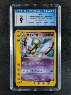 2002 Pokemon XATU #047/088 Mysterious Mountains 1st Edition Cosmos Holo CGC 9 - Image 1
