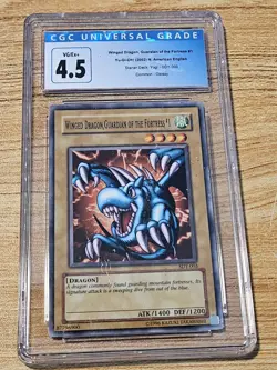 Yugioh! Winged Dragon, Guardian of the Fortress #1 - SDY-003 Glossy CGC 4.5 - Image 1