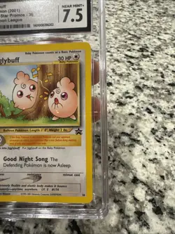2001 Igglybuff Black Star Promo Wizards of The Coast Pokemon Card #36 CGC 7.5 - Image 3