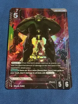Big Zam GD01-027 R+ Alternate Art English - Gundam Card Game - Image 1