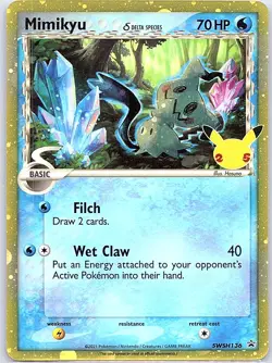 Mimikyu (Delta Species) SWSH136 Sword & Shield Promo - Pokemon Card - NM - Image 1
