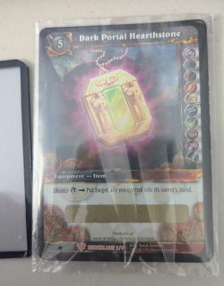 WoW TCG Dark Portal Hearthstone Card World of Warcraft Unscratched Loot Card - Image 1