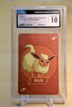 2019 Pokemon Korean Playing Cards Eevee Edition Flareon - CGC Gem Mint 10 - Image 1