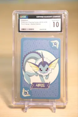 2019 Pokemon Playing Cards Korean Eevee Edition Vaporeon - CGC Gem Mint 10 - Image 1