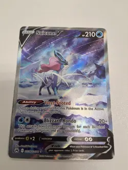Suicune V GG38/GG70 Crown Zenith: Galarian Gallery Holo Pokemon Card TCG - Image 1