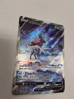 Suicune V GG38/GG70 Crown Zenith: Galarian Gallery Holo Pokemon Card TCG - Image 3