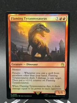 Flaming Tyrannosaurus - Foil - 083 - Universes Beyond: Doctor Who Foil NM - Image 1