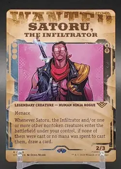 0298 Satoru, The Infiltrator Showcase MTG Outlaws Of Thunder Junction - Image 1