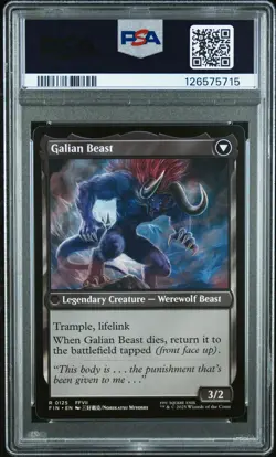 2025 MTG FINAL FANTASY #0125 GALIAN BEAST/VINCENT VALENTINE PSA 9 - Image 2