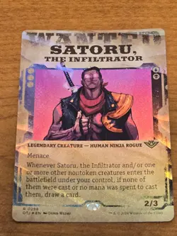 MTG Outlaws of Thunder Junction - Saturo The Infiltrator -OTJ 298- Showcase FOIL - Image 1