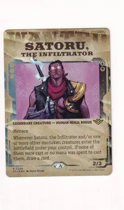 MTG Outlaws of Thunder Junction - Saturo The Infiltrator -OTJ 298- Showcase FOIL - Image 2