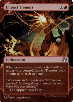 MTG Impact Tremors Foil NM Wilds of Eldraine: Enchanting Tales Magic 44 - Image 1