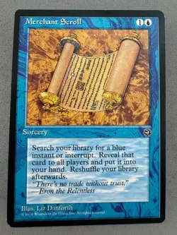 MTG-Merchant Scroll Homelands Regular-Unplayed NM-Vintage Magic the Gathering - Image 1
