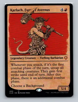 1x Karlach, Fury of Avernus Showcase (400) Baldur's Gate CLB MTG Magic NM - Image 1