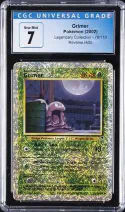 2002 POKEMON LEGENDARY COLLECTION REVERSE HOLO #78 GRIMER CGC 7 - Image 1