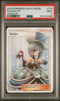 Evelyn - 175/181 - PSA 9 MINT - Full Art (Team Up) Pokemon Sun & Moon - Image 1