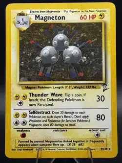 Magneton 9/130 Base Set 2 - Holo Rare - WOTC - MP/HP - Pokemon Vintage - Image 1