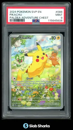 2024 POKEMON SV BSP - SVP EN #088 PIKACHU PALDEA ADVENTURE CHEST PSA 9 - Image 1