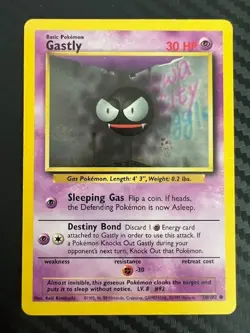 Pokemon TCG Gastly Base Set 50/102 Regular Unlimited Common LP/MP - Image 1