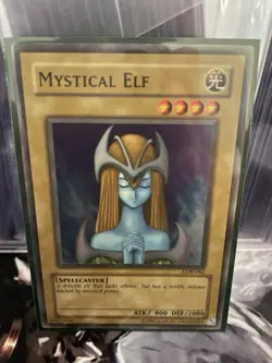 Yu-Gi-Oh Mystical Elf LOB-062 Super Rare Original Print, Near Mint Condition - Image 1