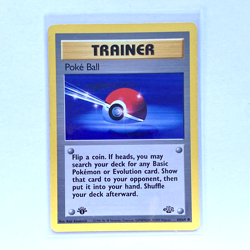 Poke Ball (1st Edition) - #64/64 - Jungle Set - 1999 Pokemon Trainer Card - LP - Image 1