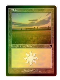FOIL Plains 439 NM Commander Masters MTG Magic the Gathering Land English Card - Image 1