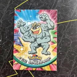 Machamp #68 - BLUE LOGO - NON-HOLO - Series 1 - TOPPS POKEMON CARD - D1 - Image 1