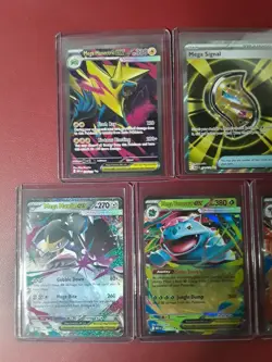 2025 POKEMON MEGA EVOLUTIONS 5 CARD LOT! Mega EX! Mega Signal! - Image 2