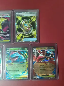 2025 POKEMON MEGA EVOLUTIONS 5 CARD LOT! Mega EX! Mega Signal! - Image 3